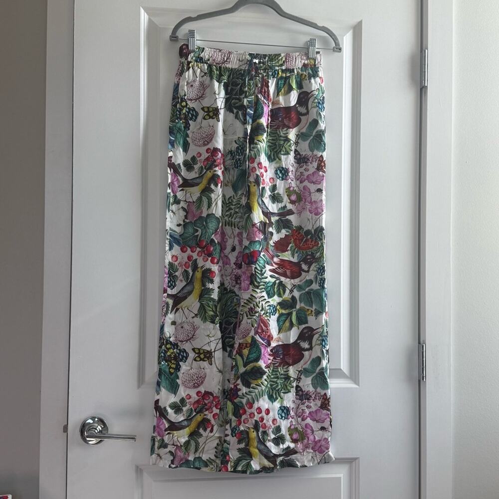 2 pc set Lyrebird Anthropologie Silky Pyjama Top and Bottoms Burcu Korkmazyurek - Picture 6 of 8